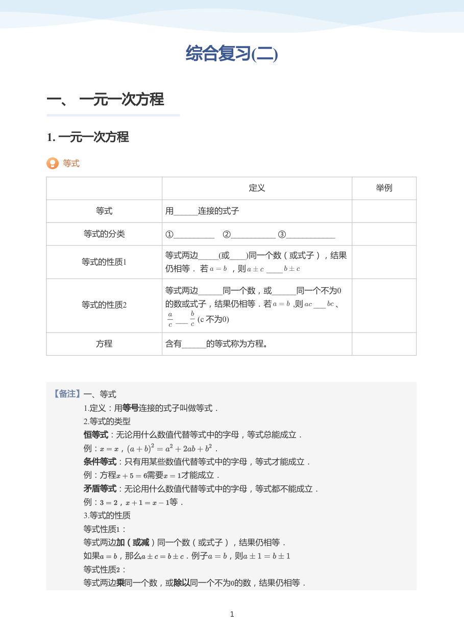 综合复习(二)(教师版).pdf 第 1 页